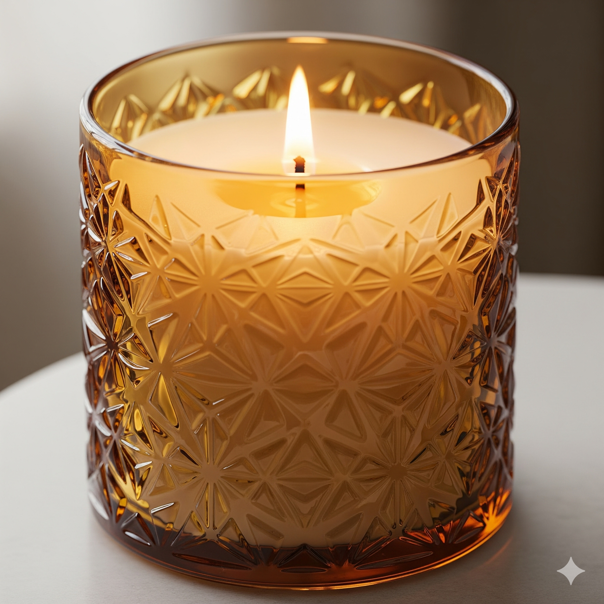 Yellow Glass Candle Collection - Alternative view
