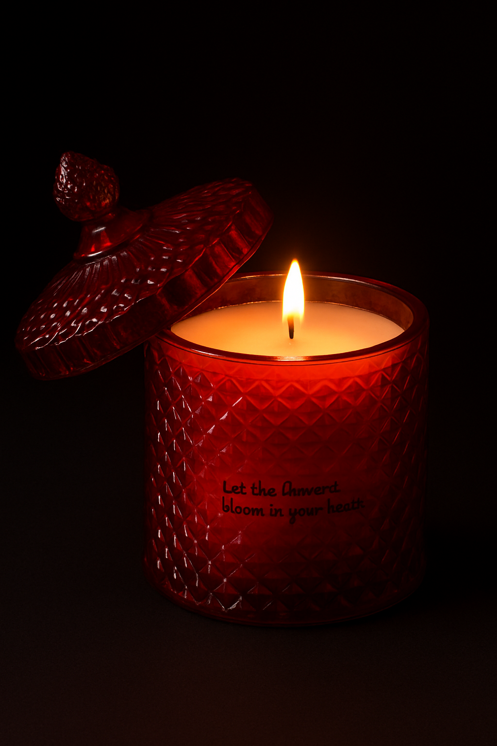 Large Red Glass Candle Collection - Alternative view